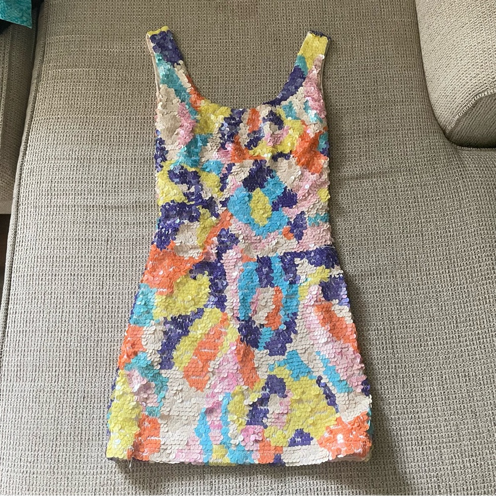 Vintage Nadine sequined mini dress women’s size s